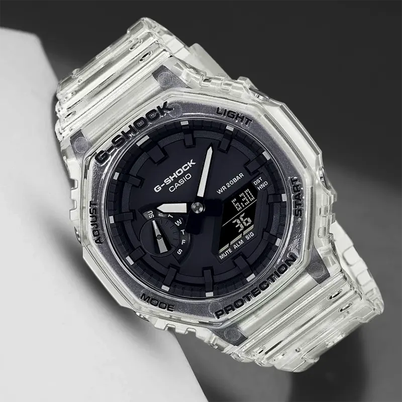 Casio G-Shock Skeleton Translucent Black Dial Men's Watch-  GA-2100SKE-7A